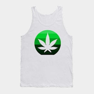 Pot Leaf Circle Logo Tank Top